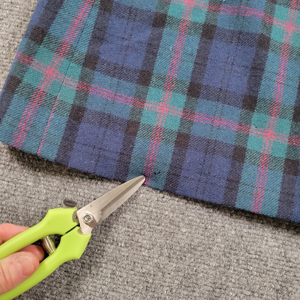 Vintage Pendleton‎ Skirt Small Petite Black Watch Tartan Plaid Wool Made USA 80s - Picture 10 of 10